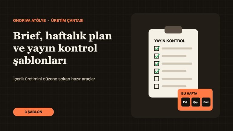 Pano üzerinde kontrol listesi ve haftalık takvim illüstrasyonu