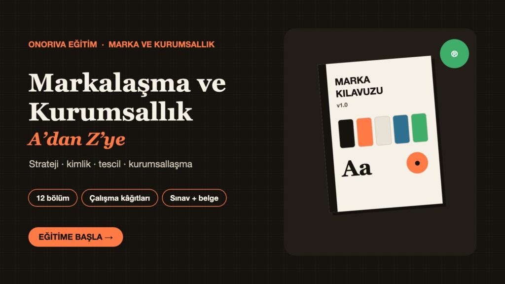 Markalaşma ve Kurumsallık eğitim kapağı